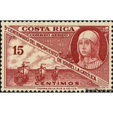 Costa Rica 1952 Queen Isabella-Stamps-Costa Rica-Mint-StampPhenom