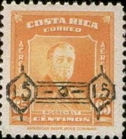 Costa Rica 1953 Franklin D. Roosevelt (1882-1945)-Stamps-Costa Rica-Mint-StampPhenom