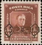 Costa Rica 1953 Franklin D. Roosevelt (1882-1945)-Stamps-Costa Rica-Mint-StampPhenom