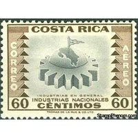 Costa Rica 1954 Big Industry-Stamps-Costa Rica-Mint-StampPhenom