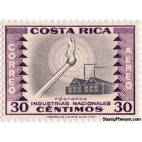 Costa Rica 1954 Matches-Stamps-Costa Rica-Mint-StampPhenom