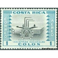 Costa Rica 1954 Paper Manufacturing-Stamps-Costa Rica-Mint-StampPhenom