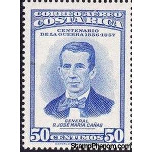 Costa Rica 1957 General José María Cañas (1809-1860)-Stamps-Costa Rica-Mint-StampPhenom