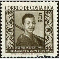 Costa Rica 1959 Boy of José Ribera-Stamps-Costa Rica-Mint-StampPhenom