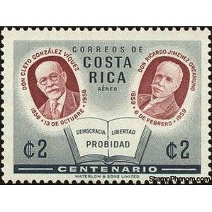 Costa Rica 1959 Presidents González and Jiménez-Stamps-Costa Rica-Mint-StampPhenom