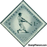 Costa Rica 1960 Baseball batter-Stamps-Costa Rica-Mint-StampPhenom