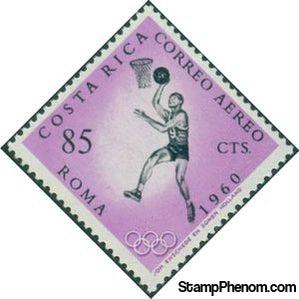 Costa Rica 1960 Basketball-Stamps-Costa Rica-Mint-StampPhenom