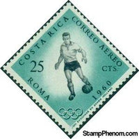 Costa Rica 1960 Football-Stamps-Costa Rica-Mint-StampPhenom