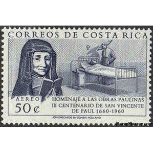 Costa Rica 1960 Louise de Marillac (1591-1660)-Stamps-Costa Rica-Mint-StampPhenom