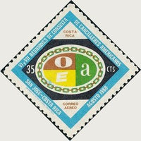 Costa Rica 1960 OEA Emblems-Stamps-Costa Rica-Mint-StampPhenom
