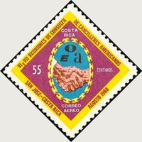 Costa Rica 1960 OEA Emblems-Stamps-Costa Rica-Mint-StampPhenom