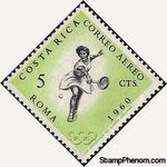 Costa Rica 1960 Woman tennis player-Stamps-Costa Rica-Mint-StampPhenom