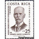 Costa Rica 1961 Andrés Sáenz Llorente (1827 - 1911)-Stamps-Costa Rica-Mint-StampPhenom