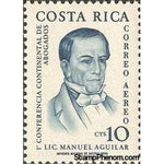 Costa Rica 1961 Manuel Aguilar-Stamps-Costa Rica-Mint-StampPhenom