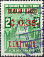 Costa Rica 1962 Revenue Stamp Surcharged in Red-Stamps-Costa Rica-StampPhenom