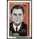 Costa Rica 1963 Luis A. Somoza, Nicaragua-Stamps-Costa Rica-Mint-StampPhenom