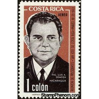 Costa Rica 1963 Luis A. Somoza, Nicaragua-Stamps-Costa Rica-Mint-StampPhenom