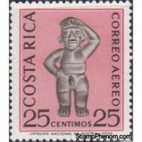 Costa Rica 1963 Male Stone Statue-Stamps-Costa Rica-Mint-StampPhenom