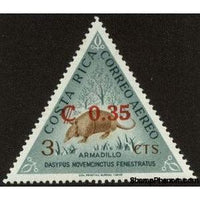 Costa Rica 1963 Nine-banded Armadillo (Dasypus novemcinctus fenestratus)-Stamps-Costa Rica-Mint-StampPhenom