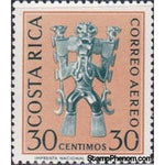 Costa Rica 1964 Crocodile God-Stamps-Costa Rica-Mint-StampPhenom