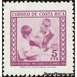 Costa Rica 1964 Two playing boys-Stamps-Costa Rica-Mint-StampPhenom