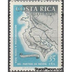 Costa Rica 1965 Map of Guanacaste and Nicoya Peninsula-Stamps-Costa Rica-Mint-StampPhenom