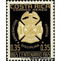 Costa Rica 1966 Emblem of Confederation of Central American Fire Brigades-Stamps-Costa Rica-Mint-StampPhenom