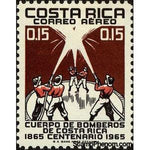 Costa Rica 1966 Fireman’s Badge-Stamps-Costa Rica-Mint-StampPhenom