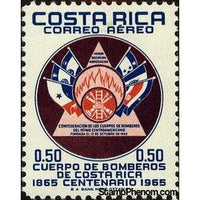 Costa Rica 1966 Flags of Confederation of Central American Fire Brigades-Stamps-Costa Rica-Mint-StampPhenom