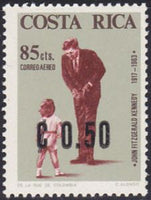 Costa Rica 1966 John F. Kennedy surcharged-Stamps-Costa Rica-Mint-StampPhenom