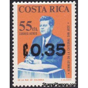 Costa Rica 1966 John F. Kennedy surcharged-Stamps-Costa Rica-Mint-StampPhenom