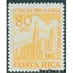 Costa Rica 1967 Cathedral of St. Isidro, the General-Stamps-Costa Rica-Mint-StampPhenom