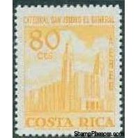 Costa Rica 1967 Cathedral of St. Isidro, the General-Stamps-Costa Rica-Mint-StampPhenom