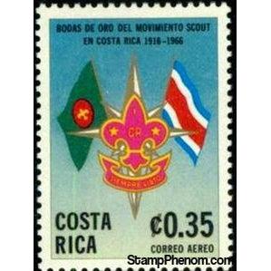 Costa Rica 1968 Flags of Costa Rica, Scout Flag and Emblem-Stamps-Costa Rica-Mint-StampPhenom