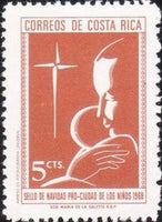 Costa Rica 1968 Madonna holding Jesus-Stamps-Costa Rica-Mint-StampPhenom