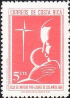 Costa Rica 1968 Madonna holding Jesus-Stamps-Costa Rica-Mint-StampPhenom