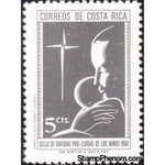 Costa Rica 1968 Madonna holding Jesus-Stamps-Costa Rica-Mint-StampPhenom