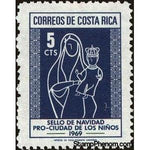 Costa Rica 1969 Madonna and child-Stamps-Costa Rica-Mint-StampPhenom