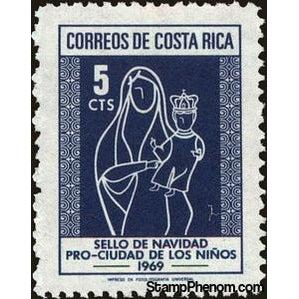 Costa Rica 1969 Madonna and child-Stamps-Costa Rica-Mint-StampPhenom