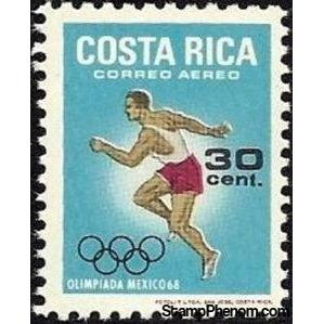 Costa Rica 1969 Man Running-Stamps-Costa Rica-Mint-StampPhenom