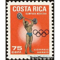 Costa Rica 1969 Weightlifting-Stamps-Costa Rica-Mint-StampPhenom