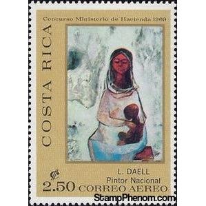 Costa Rica 1970 Mother and Child, by Luis Daell-Stamps-Costa Rica-Mint-StampPhenom