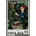 Costa Rica 1970 Woman Picking Coffee-Stamps-Costa Rica-Mint-StampPhenom