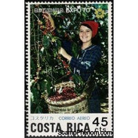 Costa Rica 1970 Woman Picking Coffee-Stamps-Costa Rica-Mint-StampPhenom