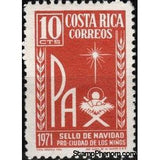 Costa Rica 1971 Christ Child and PAX-Stamps-Costa Rica-Mint-StampPhenom