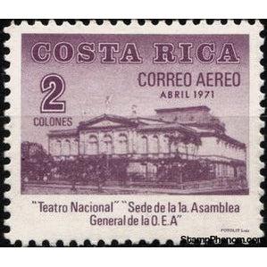 Costa Rica 1971 National Theater-Stamps-Costa Rica-Mint-StampPhenom