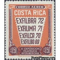 Costa Rica 1972 Exfilbra 72-Stamps-Costa Rica-Mint-StampPhenom