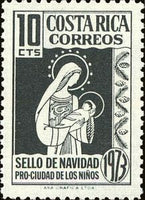 Costa Rica 1973 Madonna holding Jesus-Stamps-Costa Rica-Mint-StampPhenom