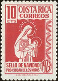 Costa Rica 1973 Madonna holding Jesus-Stamps-Costa Rica-Mint-StampPhenom