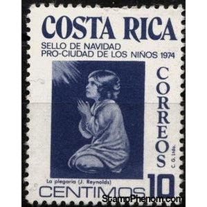 Costa Rica 1974 Praying Child, by Reynolds.-Stamps-Costa Rica-Mint-StampPhenom